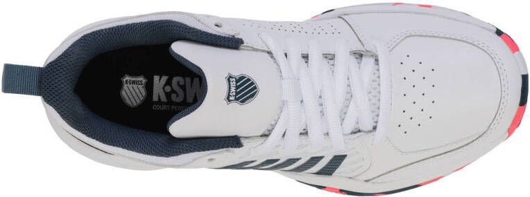 K-Swiss Court Express 2 tennisschoenen wit donkerblauw oranje