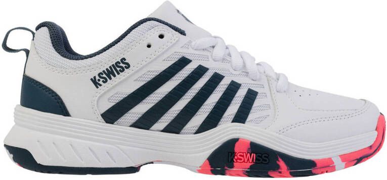 K-Swiss Court Express 2 tennisschoenen wit donkerblauw oranje