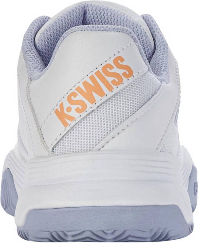 K-Swiss Court Express HB tennisschoenen wit lila licht oranje