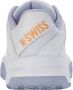 K-Swiss Court Express HB tennisschoenen wit lila licht oranje - Thumbnail 3