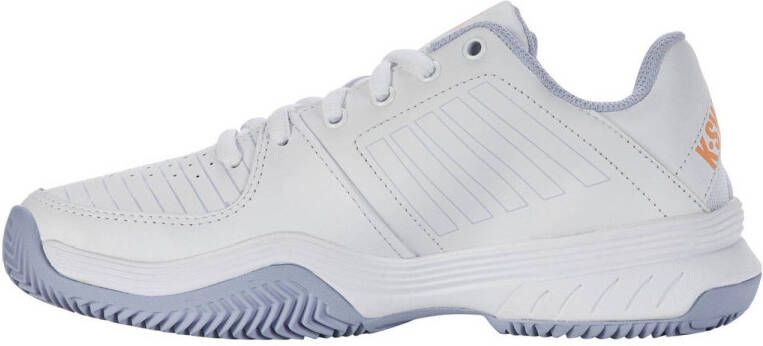 K-Swiss Court Express HB tennisschoenen wit lila licht oranje
