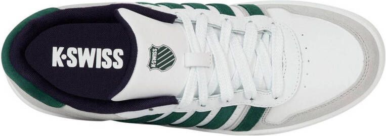 K-Swiss Court Palisades sneakers donkergroen wit