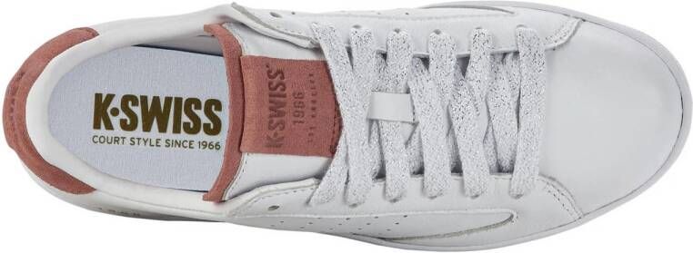 K-Swiss Lozan Klub leren sneakers wit oudroze