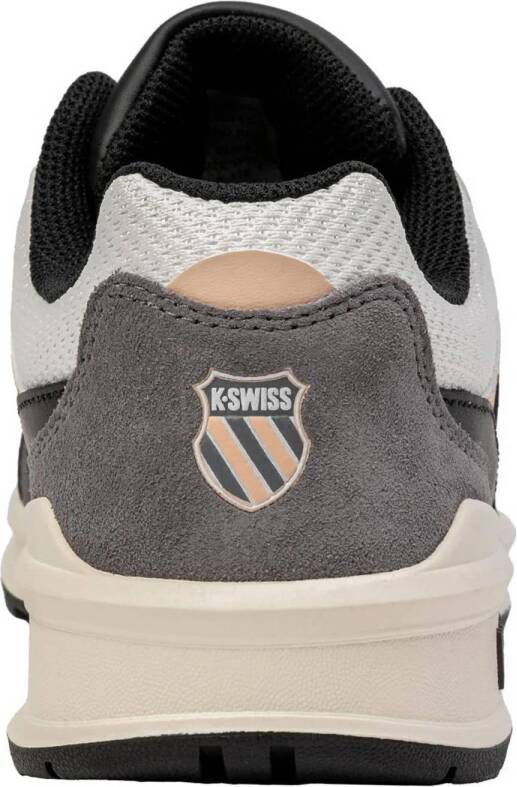 K-Swiss Rival Trainer leren sneakers zwart wit grijs