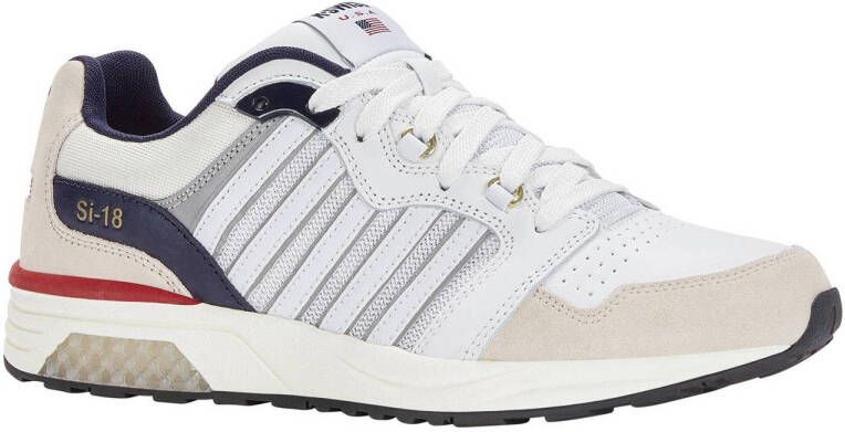 K-Swiss SI-18 RANNELL sneakers wit donkerblauw rood