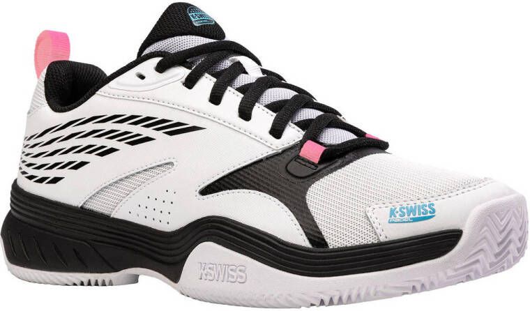 K-Swiss SpeedEx Padel padelschoenen wit zwart aqua