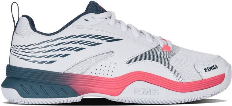 K-Swiss tennisschoenen wit donkergroen roze
