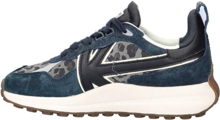 Kaotiko Detroit Glam suède sneakers zwart panter