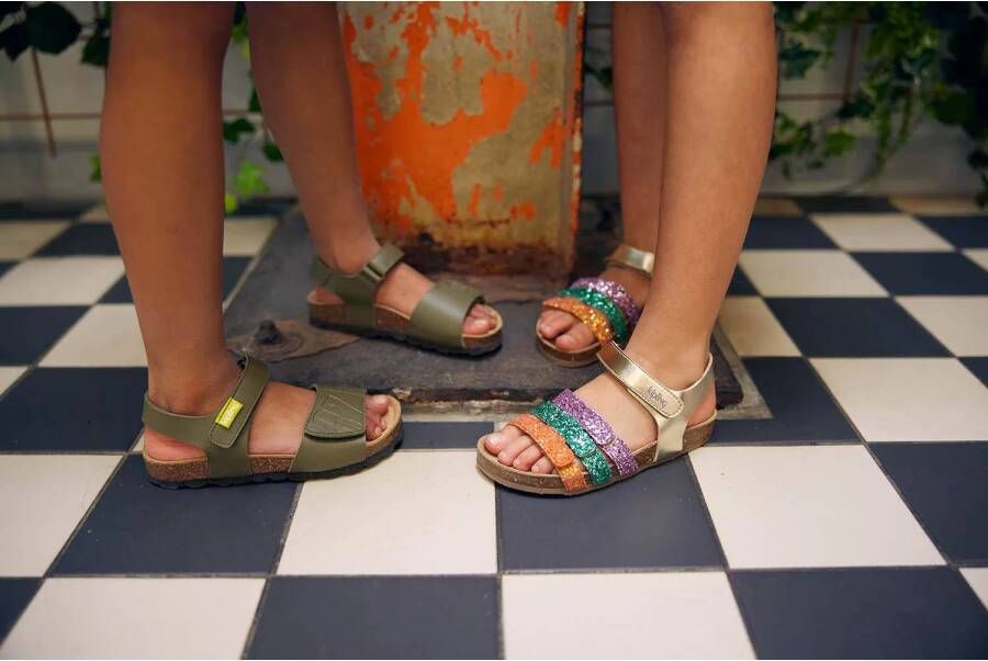 Kipling sandalen met glitters multi