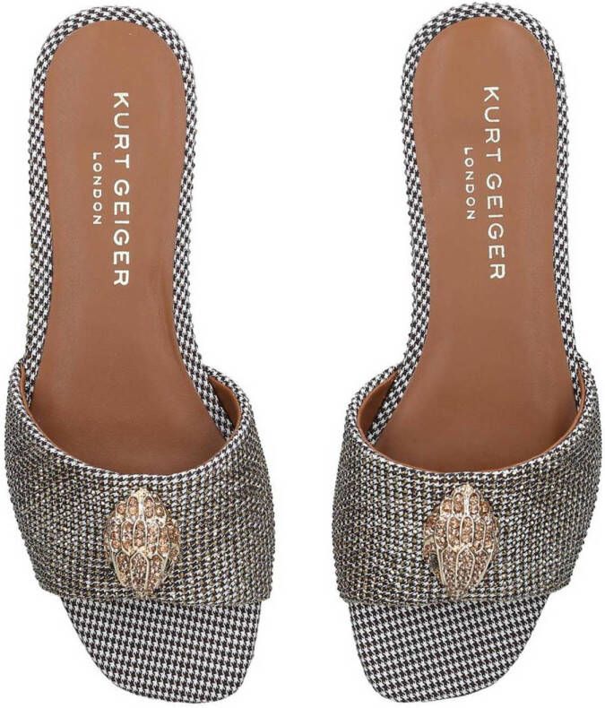 Kurt Geiger Kensington slippers met gesp beige