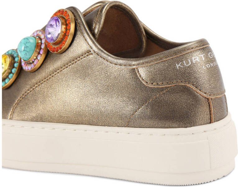 Kurt Geiger leren sneakers met sierstenen brons