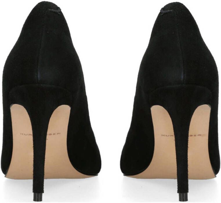 Kurt Geiger Mayfay court suède pumps met gesp zwart