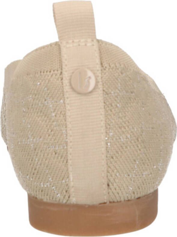La Strada ballerina's beige zilver