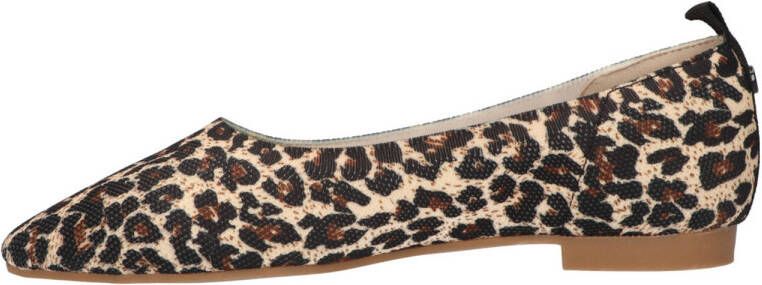 La Strada ballerina's met panterprint beige zwart
