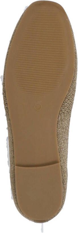 La Strada knitted loafers goud zilver