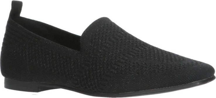 La Strada knitted loafers zwart zilver