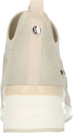 La Strada knitted sneakers beige zilver