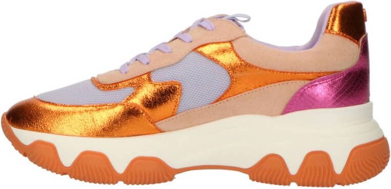 La Strada sneakers oranje metallic