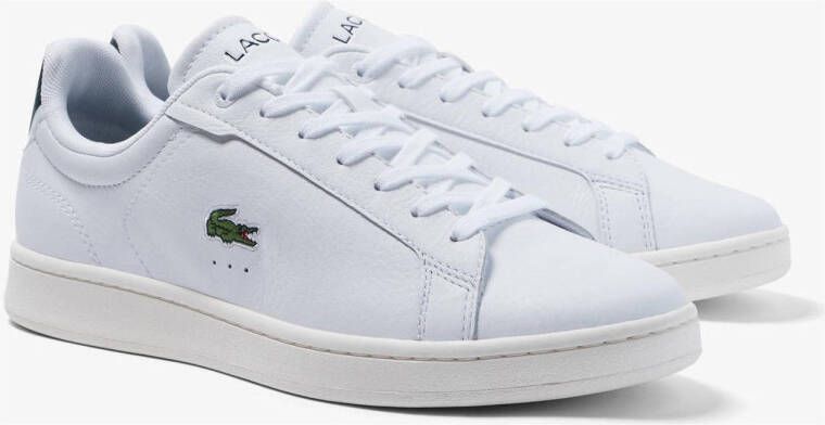 Lacoste Carnaby Pro leren sneakers wit donkergroen