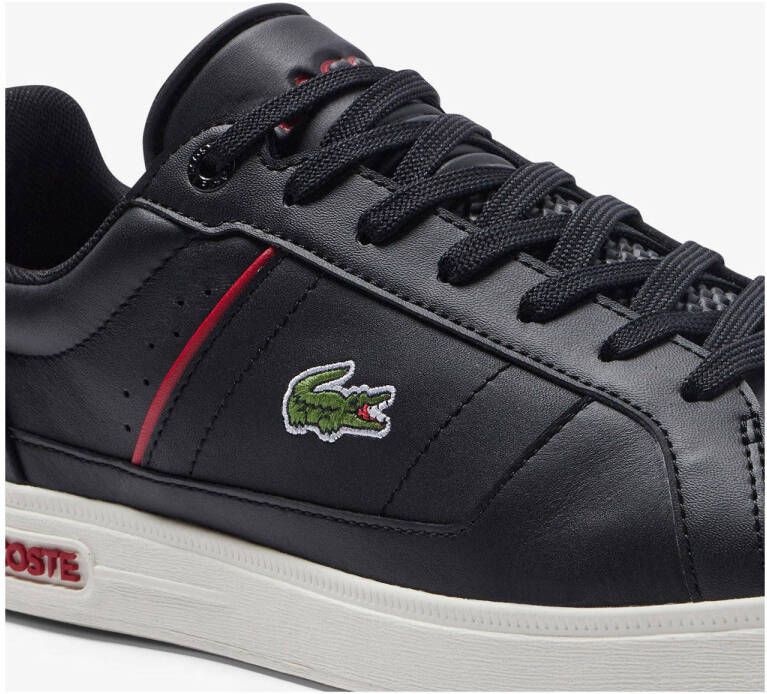 Lacoste Europa Pro 222 leren sneakers zwart rood