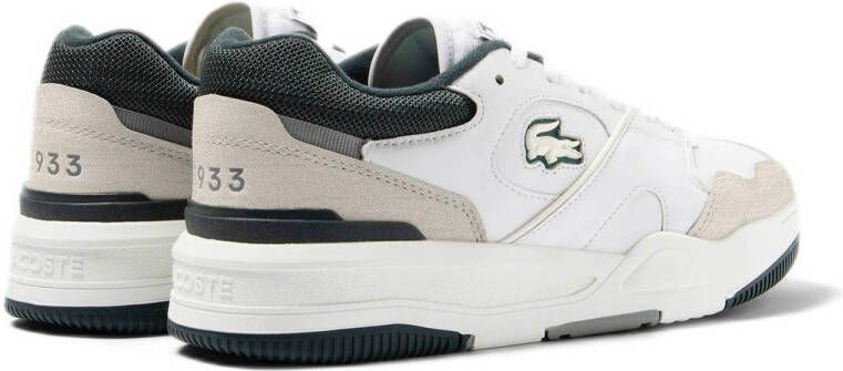 Lacoste Lineset leren sneakers wit groen