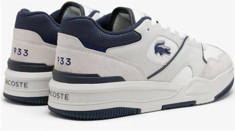 Lacoste Carnaby Pro leren sneakers wit donkerblauw