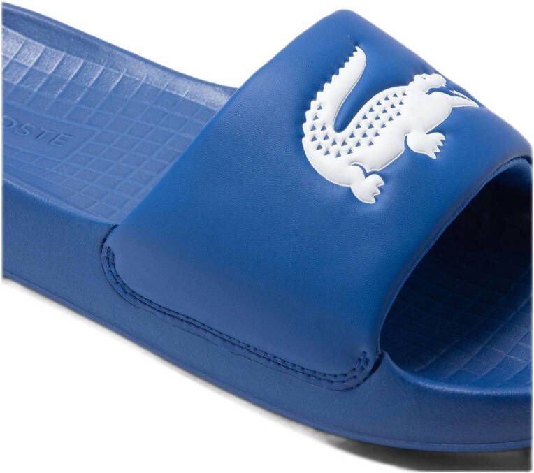 Lacoste Serve Slide 1.0 badslippers blauw wit