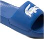 Lacoste Serve Slide 1.0 badslippers blauw wit - Thumbnail 3