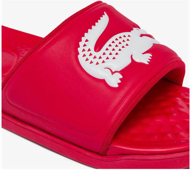 Lacoste Serve Slide 1.0 badslippers rood wit