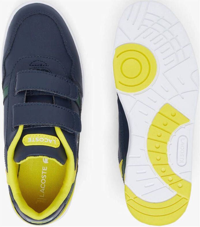 Lacoste T-Clip sneakers donkerblauw geel