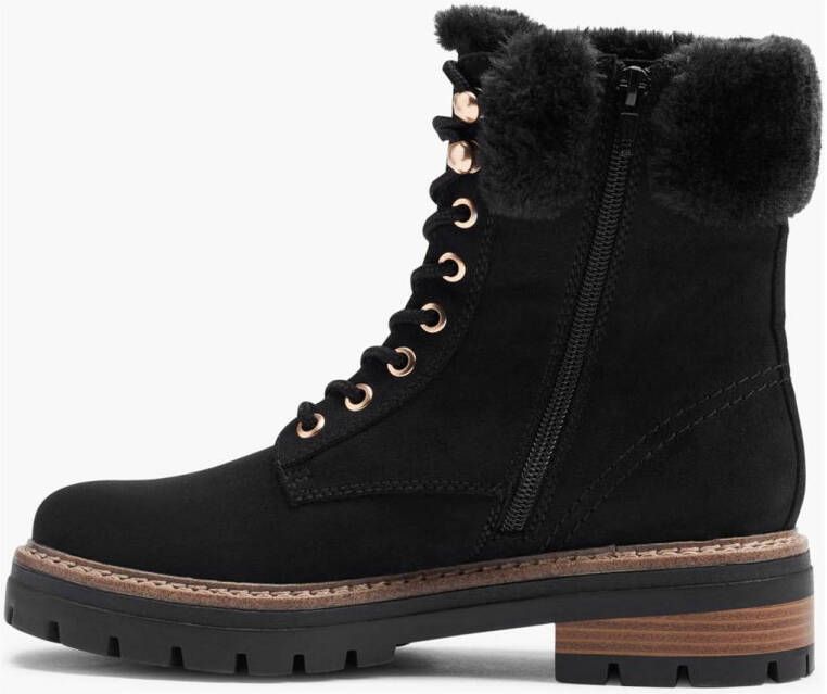 Landrover Zwarte veterboot gevoerd - Schoenen.nl