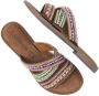 Lazamani Kleurrijke Handgemaakte Zomer Slippers Multicolor Dames - Thumbnail 7