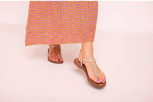 Lazamani Gouden Glitter Sandalen Yellow Dames - Foto 9
