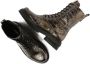 Laza i Alize leren veterboots met slangenprint goud - Thumbnail 5