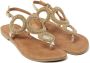 Lazamani Gita Leren Dames Sandalen Gold - Thumbnail 5