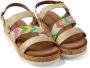 Lazamani leren sandalen goud multi - Thumbnail 4