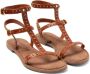 Lazamani leren sandalen met studs cognac - Thumbnail 3