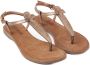 Lazamani Ladies shiny sandals Brons Leer Platte sandalen Dames - Thumbnail 11