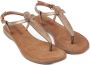 Lazamani Ladies shiny sandals Brons Leer Platte sandalen Dames - Thumbnail 10