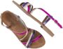 Lazamani Metallic Leren Sandalen Multicolor Dames - Thumbnail 3