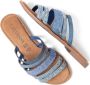 Lazamani leren slippers denimblauw - Thumbnail 4