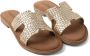 Lazamani Flor Dames Slippers Leer Gold - Thumbnail 5