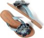 Lazamani Peony Dames Slippers Leer Denim - Thumbnail 6