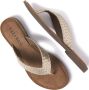 Lazamani ladies toe slippers shiny weav Goud Suede Teenslippers Dames - Thumbnail 7