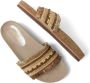 Lazamani raffia slippers bruin - Thumbnail 3