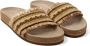 Lazamani raffia slippers bruin - Thumbnail 4