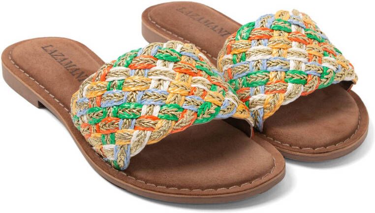 Lazamani slippers cognac multi