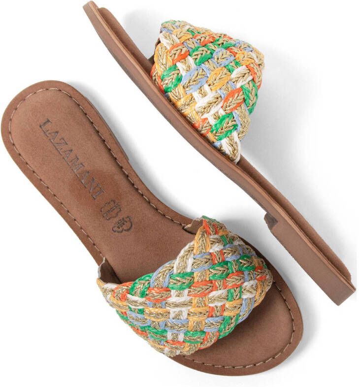 Lazamani slippers cognac multi