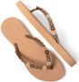 Lazamani Mallorca Beach Dames Slippers Beige - Thumbnail 3