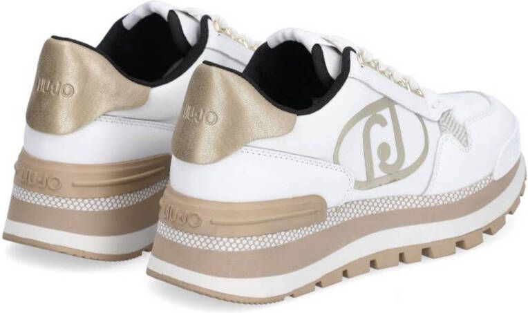 Liu Jo AMAZING 15 leren sneakers wit goud